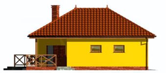 Projekt grilla / wędzarni G189 dwustanowiskowy z werandą (SLN1426) - elewacja frontowa