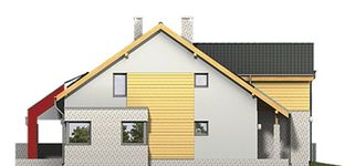 Projekt domu Bazyli szeregówka SZ (WRF1339) - elewacja lewa
