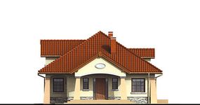 Projekt domu CA-002 (SLE1022) - elewacja frontowa