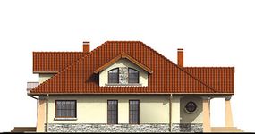 Projekt domu CA-002 (SLE1022) - elewacja lewa