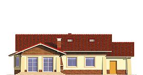 Projekt domu AR 164 (KRL1071) - elewacja tylna