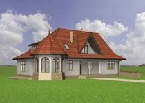 Projekt domu UNI-Zameczek (KRD1840) - elewacja frontowa