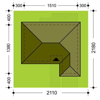 Projekt domu TK36 (WAK1025) - rzut działki