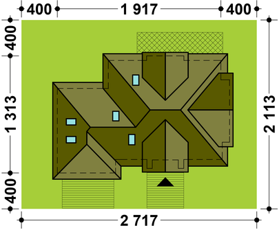 Projekt domu TK35 (WAK1036) - rzut działki