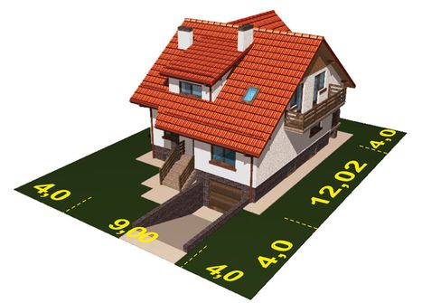 Projekt domu APS 007 (LUA1006) - rzut działki
