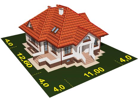 Projekt domu APS 017+G (LUA1073) - rzut działki