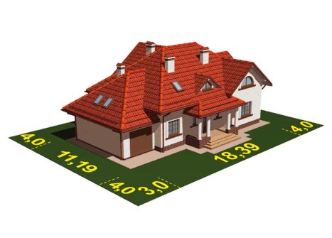 Projekt domu APS 089 (LUA1100) - rzut działki