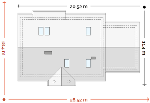 Projekt domu Sielanka 1a2g (WRD1422) - rzut działki