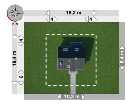 Projekt domu Kuklik (1215) (KRD2174) - rzut działki