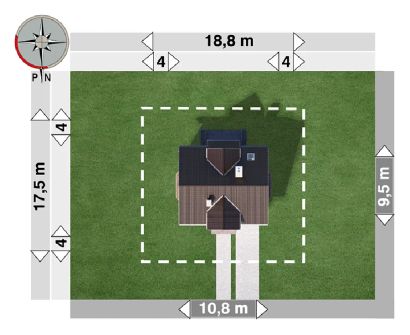 Projekt domu Zofia Prima (1245) (KRD2291) - rzut działki