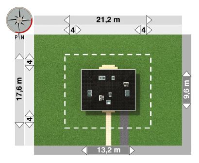 Projekt domu Wiślan (708) (KRD2446) - rzut działki