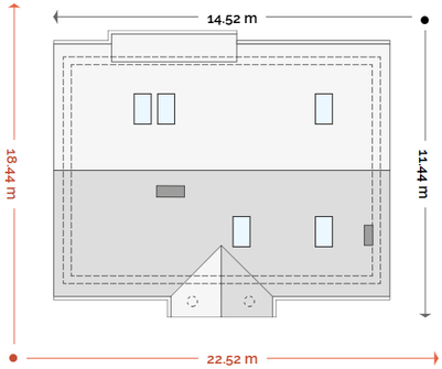 Projekt domu Sielanka 1a0gp (WRD1954) - rzut działki