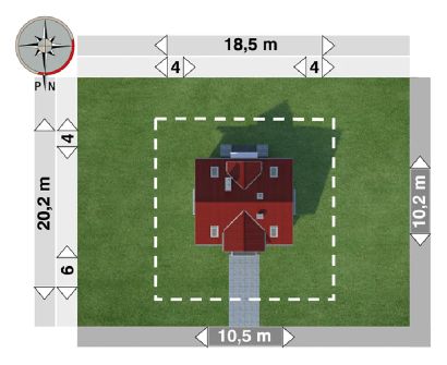 Projekt domu Hilda Rex (1385) (KRD2544) - rzut działki