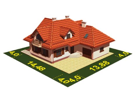 Projekt domu APS 083 + P (LUA1310) - rzut działki