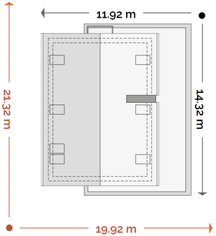 Projekt domu Alamo c (WRD2333) - rzut działki