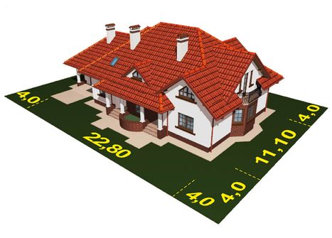 Projekt domu APS 026 (LUA1192) - rzut działki