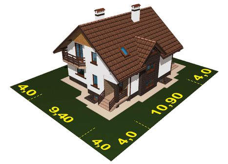 Projekt domu APS 005 (LUA1194) - rzut działki