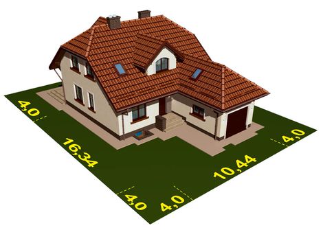 Projekt domu APS 174 (LUA1215) - rzut działki