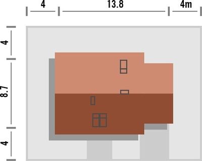 Projekt domu Madras (WRN1262) - rzut działki