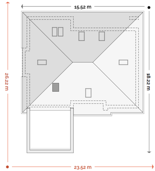 Projekt domu Tytus 2d (WRD2433) - rzut działki