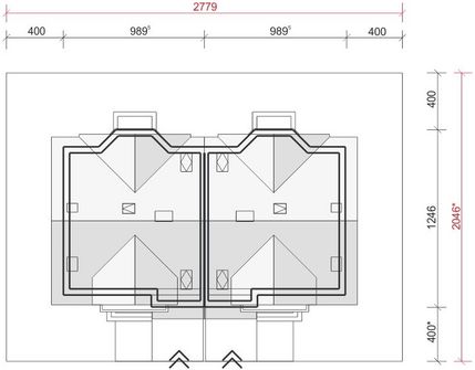 Projekt domu Fasano II Termo (KRH1413) - rzut działki