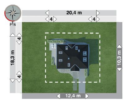 Projekt domu Mały Dworek (1543) (KRD2692) - rzut działki