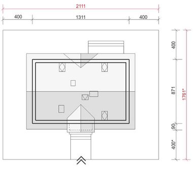Projekt domu Alcamo Termo (KRH1414) - rzut działki