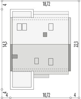 Projekt domu Vivien A (WRD2567) - rzut działki