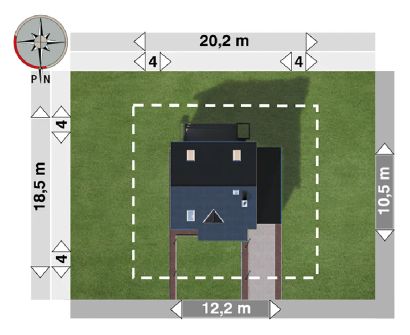 Projekt domu Amelia Nano (1571) (KRD2720) - rzut działki