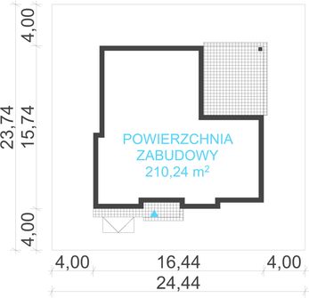 Projekt domu uA51 (WCB1066) - rzut działki