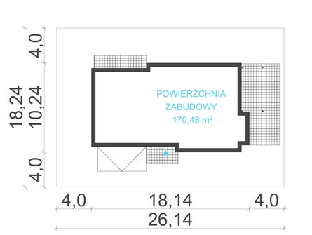Projekt domu uA44 (WCB1059) - rzut działki