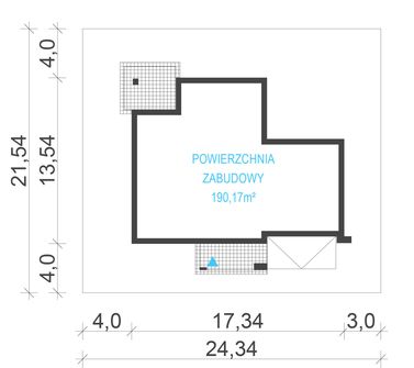 Projekt domu uA31 (WCB1047) - rzut działki