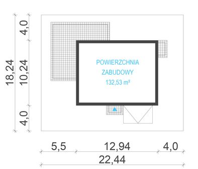 Projekt domu uA25 (WCB1041) - rzut działki