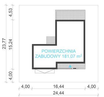 Projekt domu uA63 (WCB1083) - rzut działki