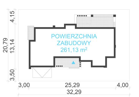 Projekt domu uA82 (WCB1113) - rzut działki