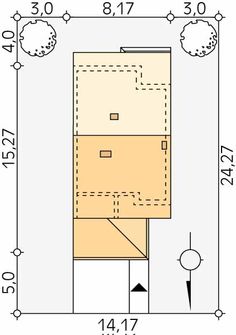 Projekt domu Limba W2 (BSA2191) - rzut działki