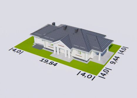 Projekt domu APS 245 (LUA1432) - rzut działki