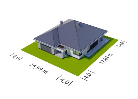 Projekt domu APS 401 (LUA1454) - rzut działki