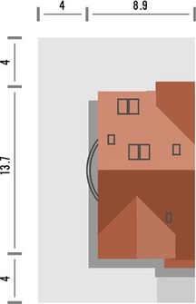Projekt domu Maxima Nova 1 (WRN1458) - rzut działki