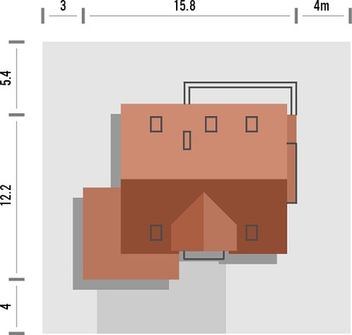Projekt domu Etiuda 2G (WRN1468) - rzut działki