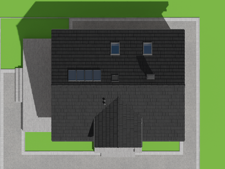 Projekt domu Paczków 55dw (KRP2435) - rzut działki