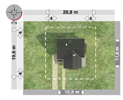 Projekt domu Cykada (129) (KRD1037) - rzut działki