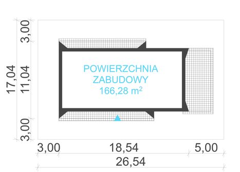 Projekt domu uA229 (WCB1374) - rzut działki