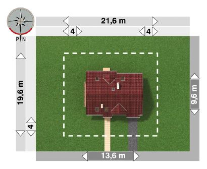 Projekt domu Gwidon (273) (KRD1079) - rzut działki