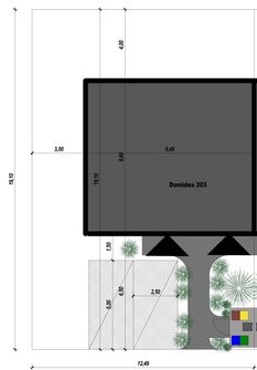 Projekt domu Domidea 203 (WAC1128) - rzut działki