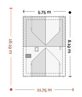 Projekt domu Mewa 2 (WRD3285) - rzut działki