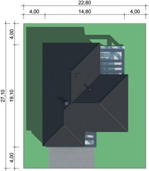 Projekt domu LK&1332 (LKP1184) - rzut działki