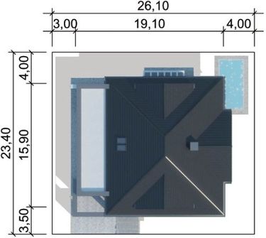 Projekt domu LK&1322 (LKP1182) - rzut działki