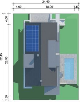 Projekt domu LK&1318 (LKP1178) - rzut działki