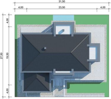 Projekt domu LK&1312 (LKP1180) - rzut działki